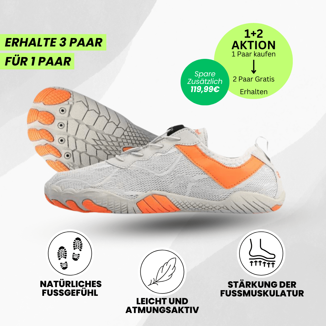 FreeStep - ergonomischer schmerzlindernder Barfußschuh - Sonderaktion 1+2 Gratis