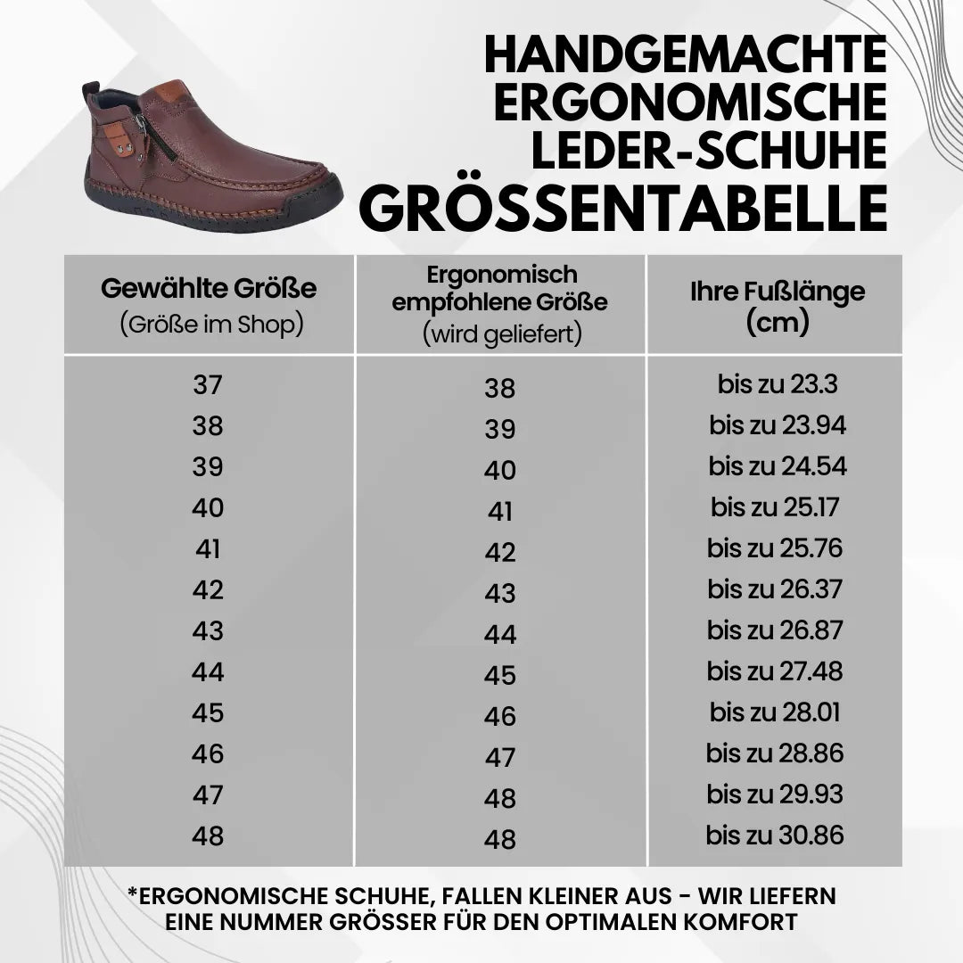 Ergonomische Leder-Schuhe zur Schmerzlinderung