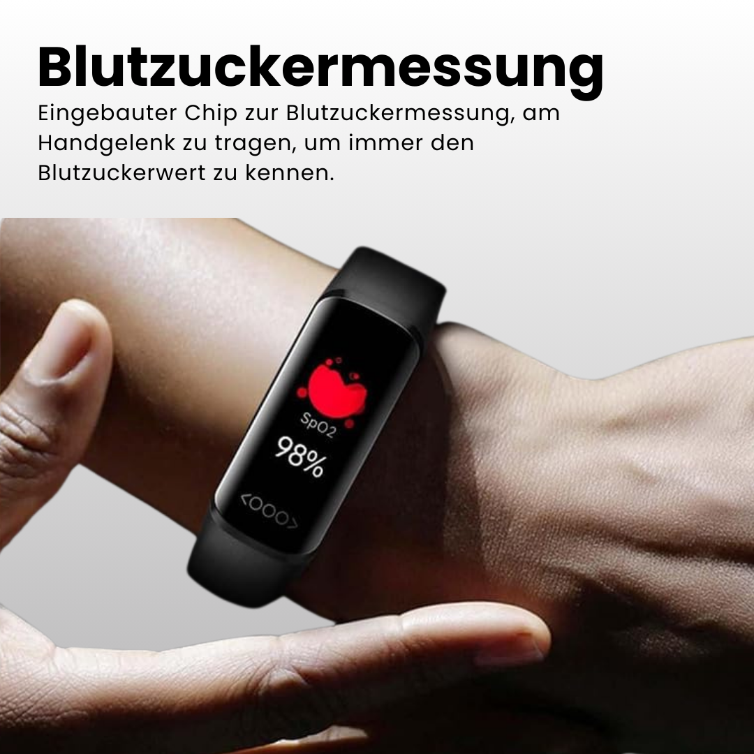 Healthtec Gesundheits-Smartwatch zur Überwachung vom Blutzucker - Sonderaktion 1+1 Gratis